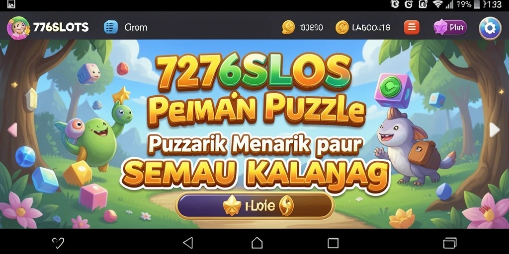 Tampilan gameplay utama 7276SLOTS yang menyenangkan dan menantang.