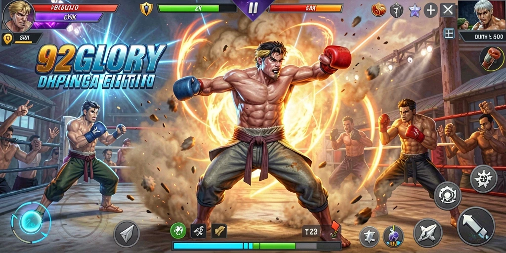Gameplay seru dalam pertarungan epik di 92GLORY.