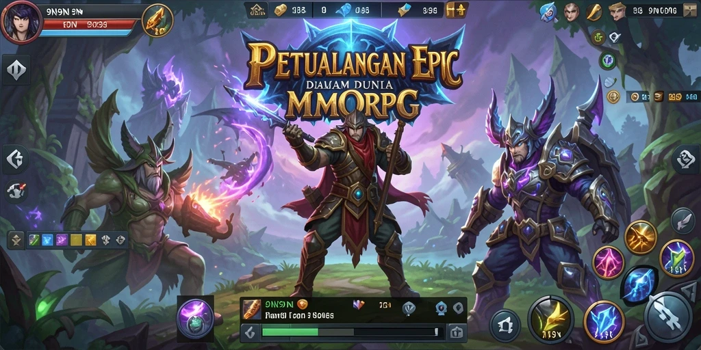 Screenshot dari gameplay 9N9N yang menampilkan aksi seru dalam dunia MMORPG.