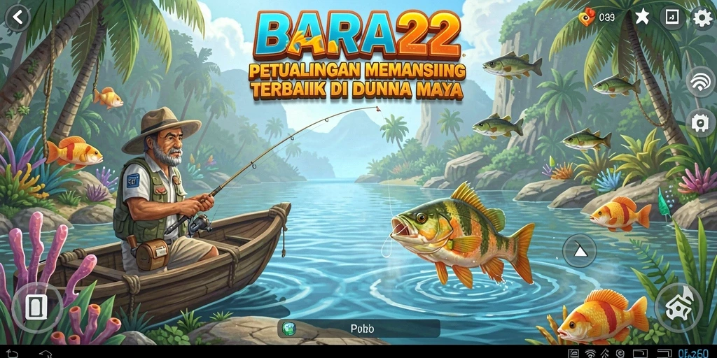 Gameplay BARA22 yang menampilkan pengalaman memancing yang seru.
