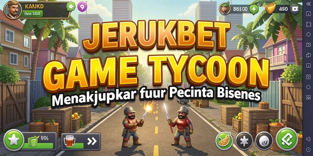 Tampilan menarik dari gameplay JERUKBET yang menampilkan elemen Tycoon.