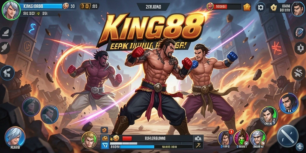 Screenshot KING88 menampilkan aksi pertarungan yang intens.