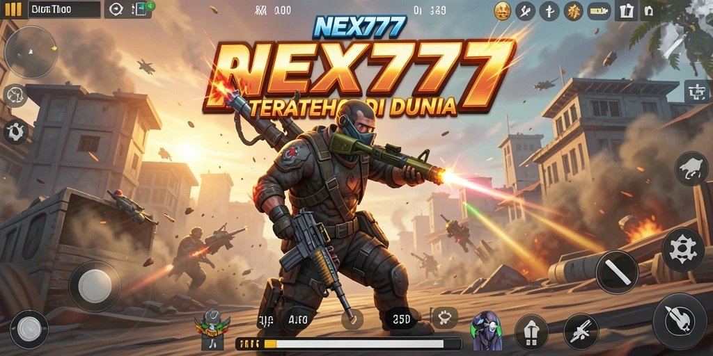Gameplay seru dan intens dari NEX777 dalam pertempuran Battle Royale.